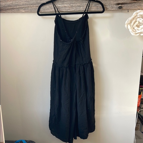 Casual Black High Low Spaghetti Strap Sundress - Picture 2 of 7